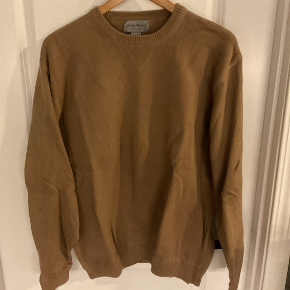 Eddie Bauer Men's Crewneck Sweater - Tan